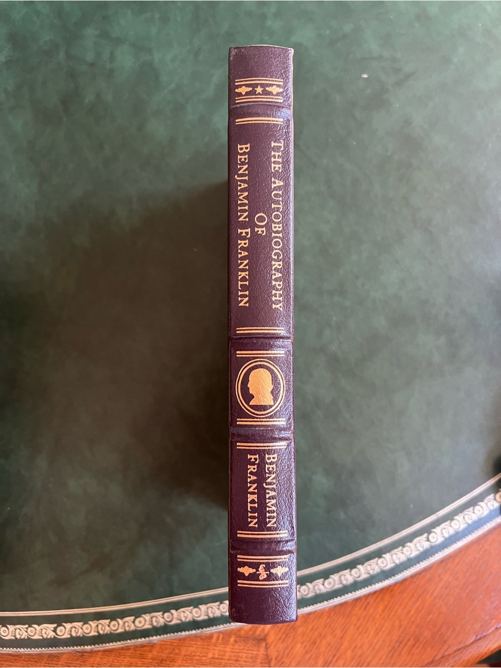 NWOT Hardcover Collectible Leather Book The Autobiography by Benjamin Franklin